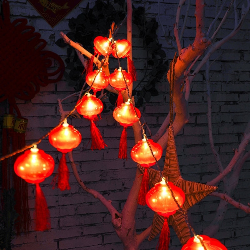 Guirlande Lanternes Chinoises Rouges