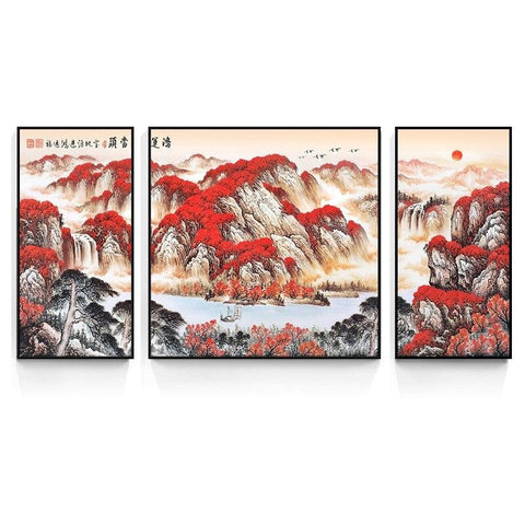 Tableau Triptyque Chinois