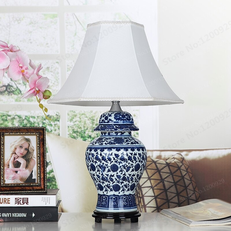 lampe bleue chinoise 