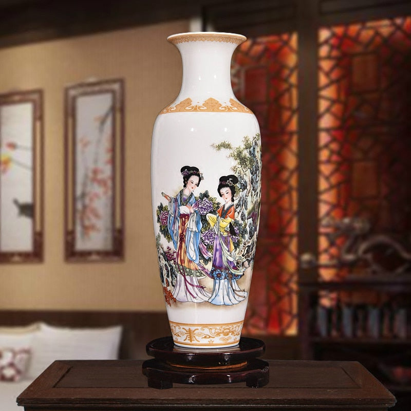 Vase Chinois Peint Main