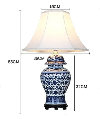 Lampe Chinoise Bleue
